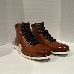 Cole Haan Zerogrand Waterproof Brown Leather Hiker Boot C35595 Men Size 12